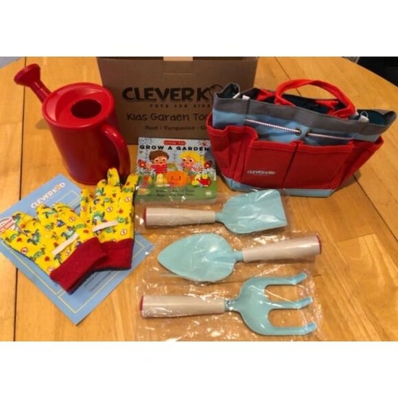 Amazon.com : Blue Kids Gardening Tools - Includes Sturdy  New Matching Board Book - Red Kids Gardening Tools Set Includes Sturdy Tote Bag